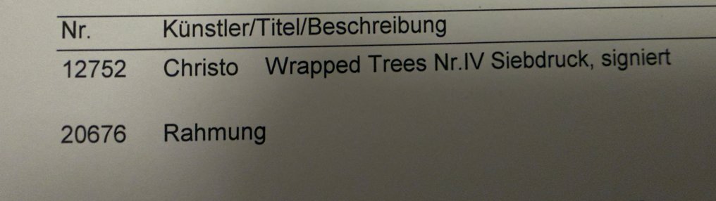 Christo (1935-2020) - Wrapped Trees Nr. IV #4.3