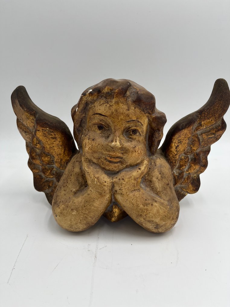 Sculpture, Querubín alado - 20 cm - Ceramic #1.0