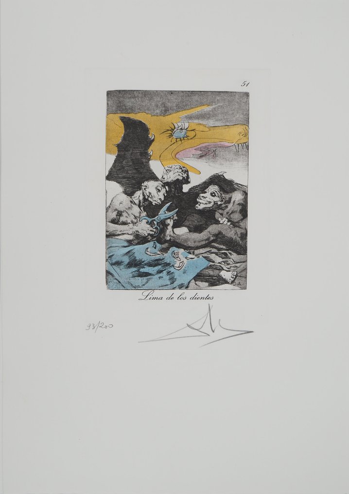 Salvador Dali (1904-1989) - Caprices de Goya : Lima de los dientes #1.0