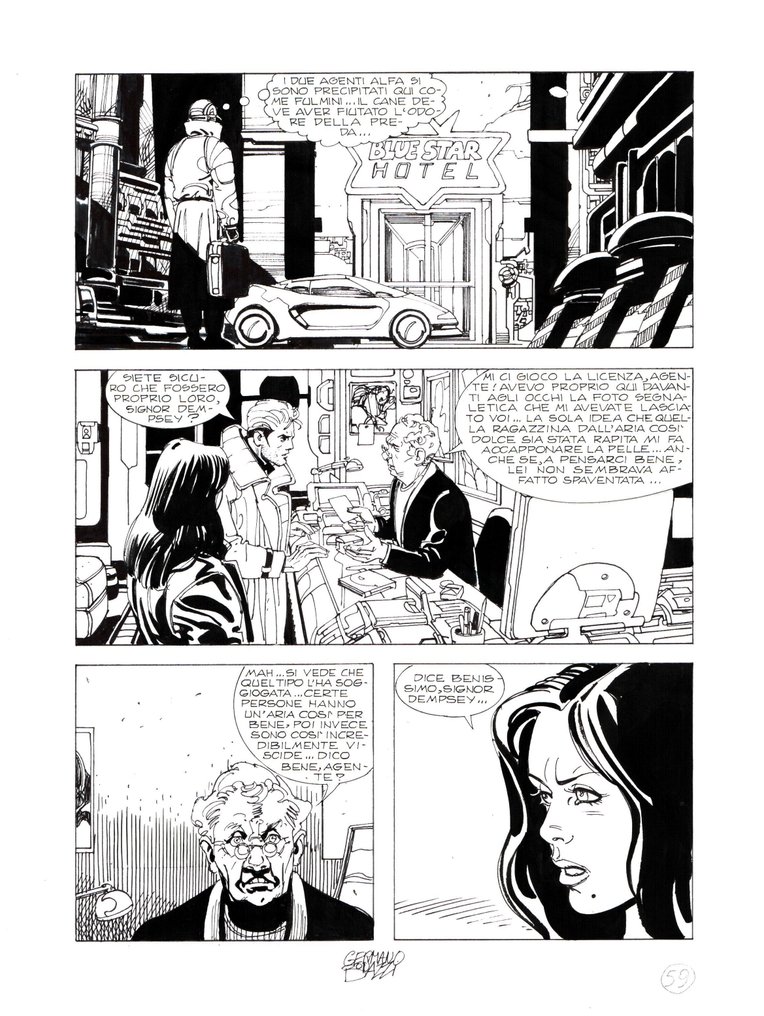 Bonazzi, Germano - 3 Original page - Nathan Never #95 - "Verso la liberta'" - 1999 #1.0