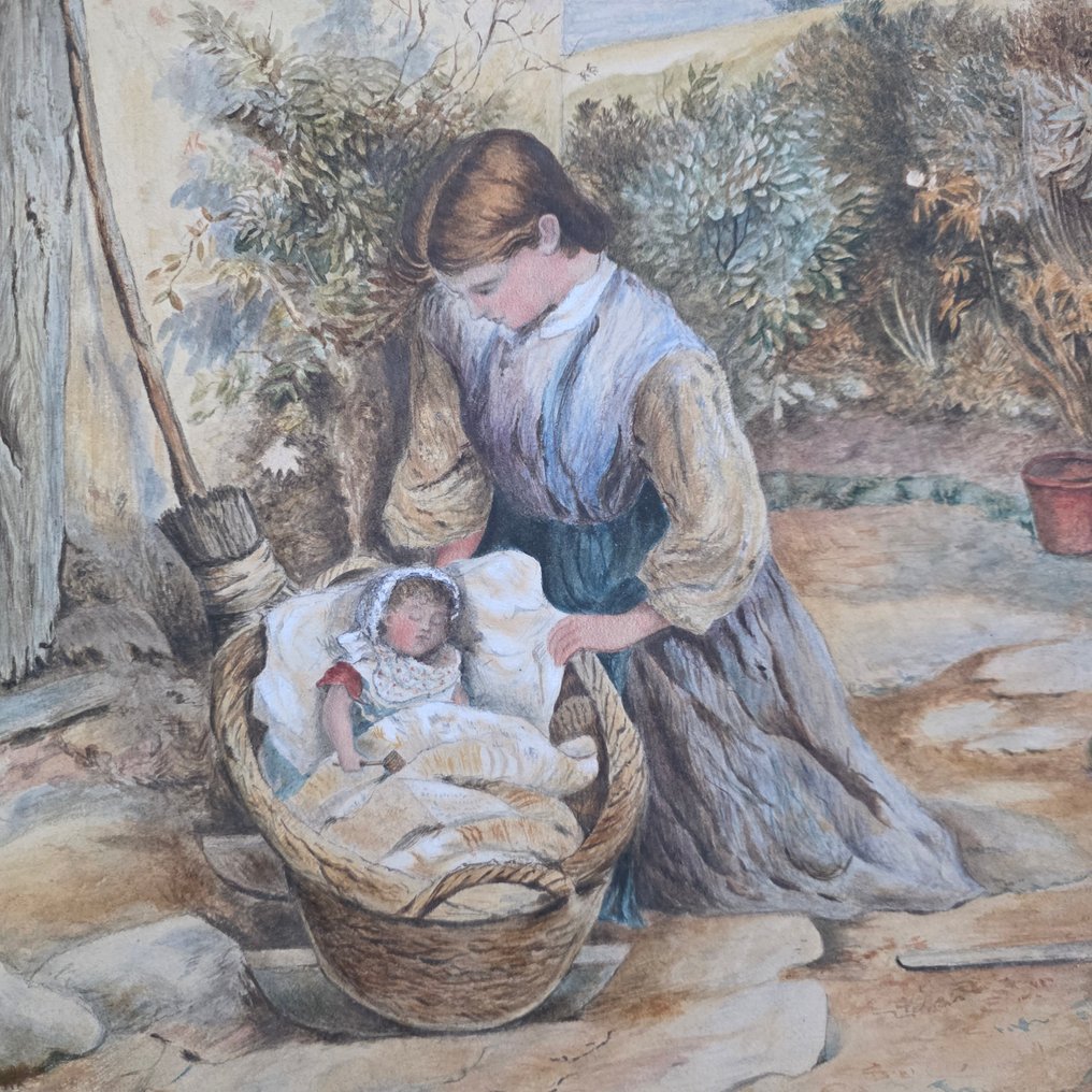 European school (XIX) - Mamma con bambino #1.0