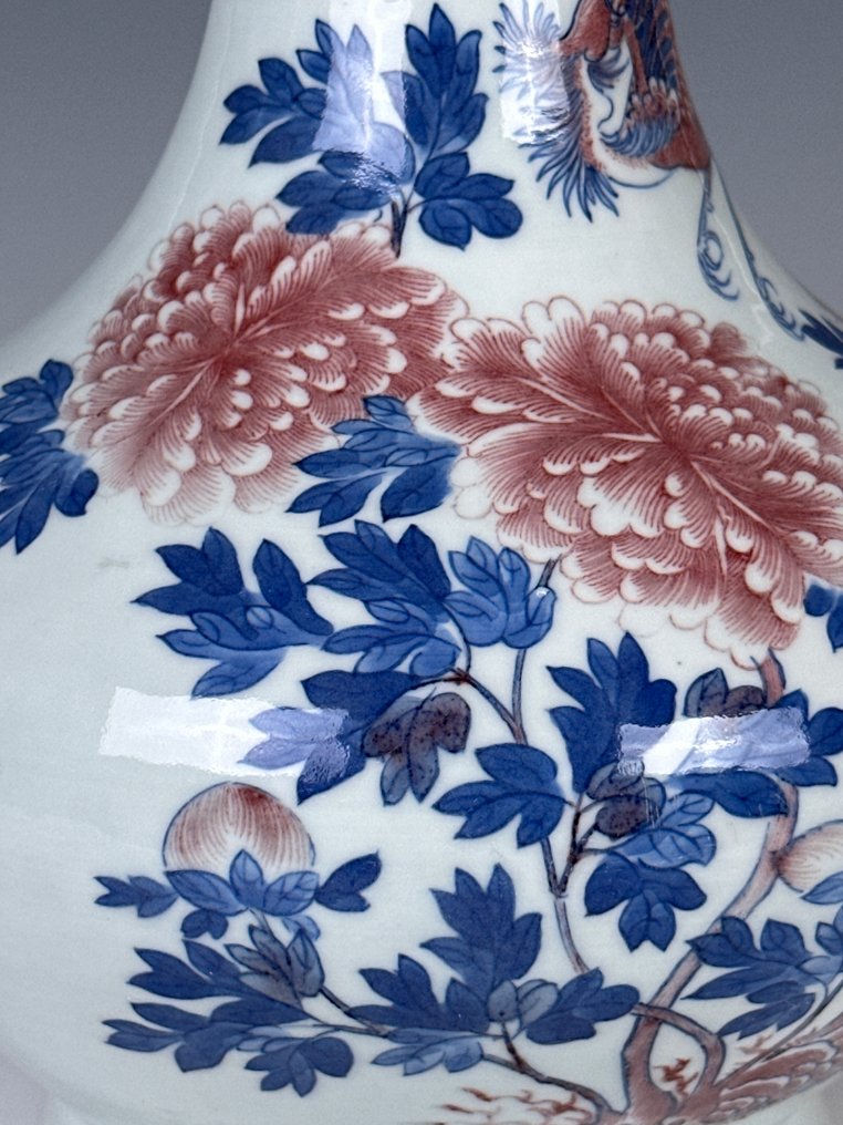 青花釉裡紅牡丹天球瓶(Lot.00404) - Porcelain, Ceramic - China - 20th century #4.3