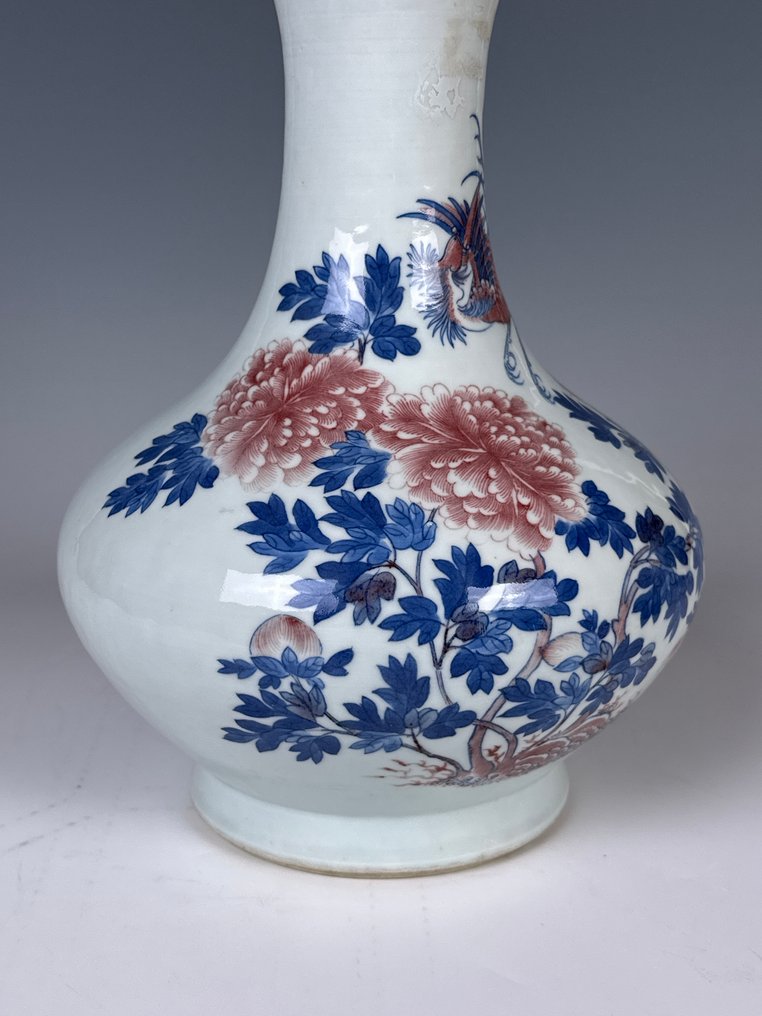 青花釉裡紅牡丹天球瓶(Lot.00404) - Porcelain, Ceramic - China - 20th century #3.2
