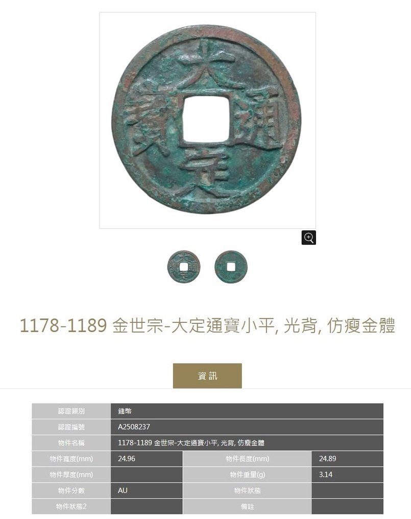 Kina, Jindynastin 1 Cash 1178-1189 (Utan reservationspris) #4.3