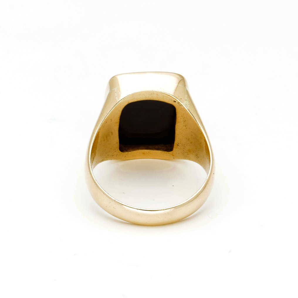 Ring - 14 kt Gelbgold Onyx #3.2