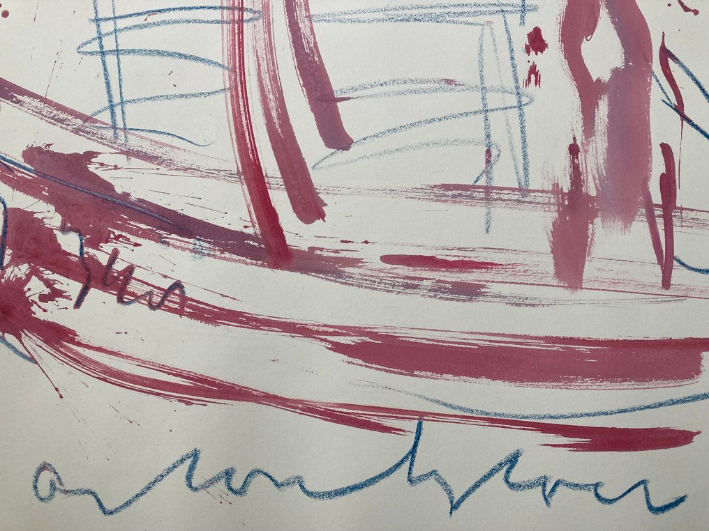 Anton Heyboer (1924-2005) - Boot (YM348) van Anton Heyboer in IJmuiden #2.1