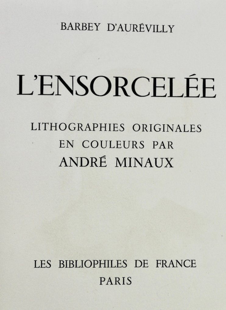 Jules BARBEY D'AUREVILLY / André MINAUX - L’Ensorcelée - 1955 #4.3