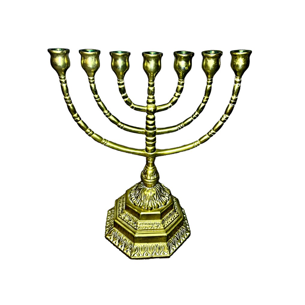 Judaica - 烛台 - 黄铜色 - Menorah - 36.5 厘米 - 3.8 千克 #1.0