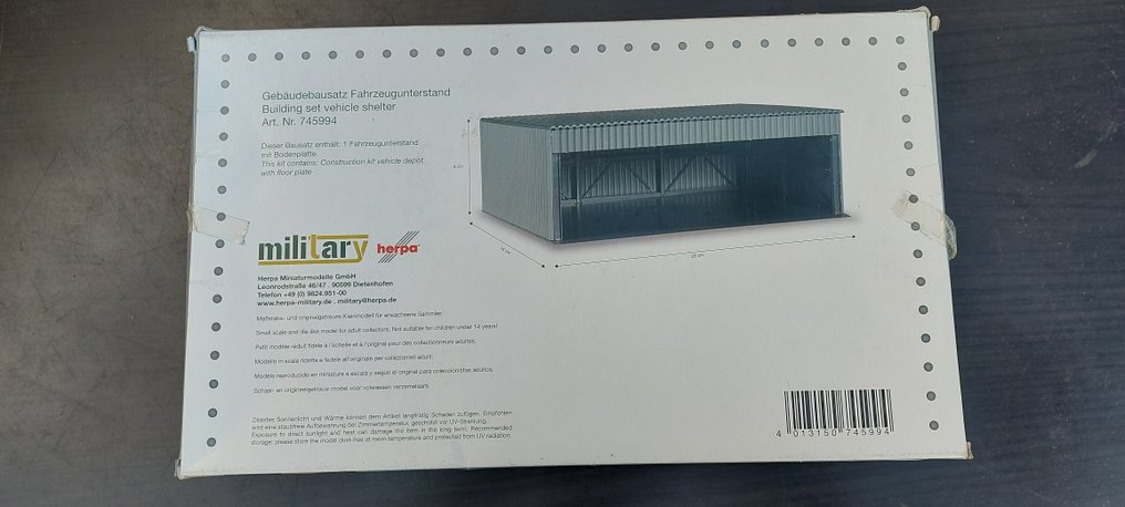 Herpa H0 - 745994 - 模型火車建造工具 (1) - 军事组装套件《车辆掩蔽所》 #1.0