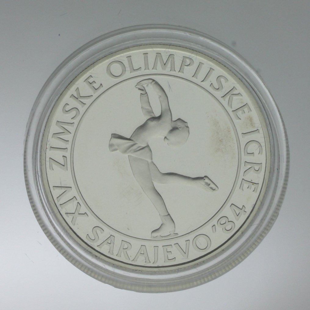 南斯拉夫. 100 Dinara 1983 / Winter Olympics 1984 - Figure Skating - Proof issue  (没有保留价) #1.0
