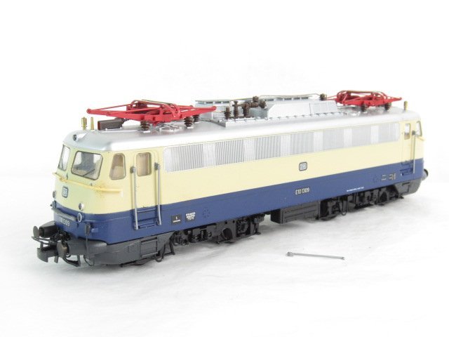 Liliput H0 - 11003 - Ηλεκτροκίνητη ατμομηχανή (1) - E10 1309 μοντέλο κλίμακας σε απόχρωση κρέμ/μπλε της DB, με κόκκινους παντογράφους επαφής. - DB #1.0