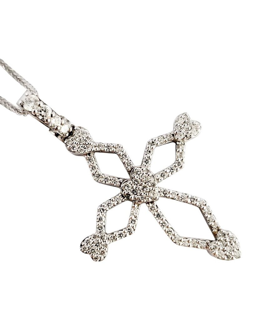 吊坠项链 - 18K包金 白金 -  1.77ct. tw. 钻石 (天然)  - 意大利制造 #1.0