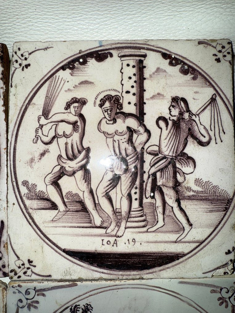 Πλακάκι (4) - Βιβλικά πλακάκια - Delft, Plateelbakkerij - 1750-1800 #2.1