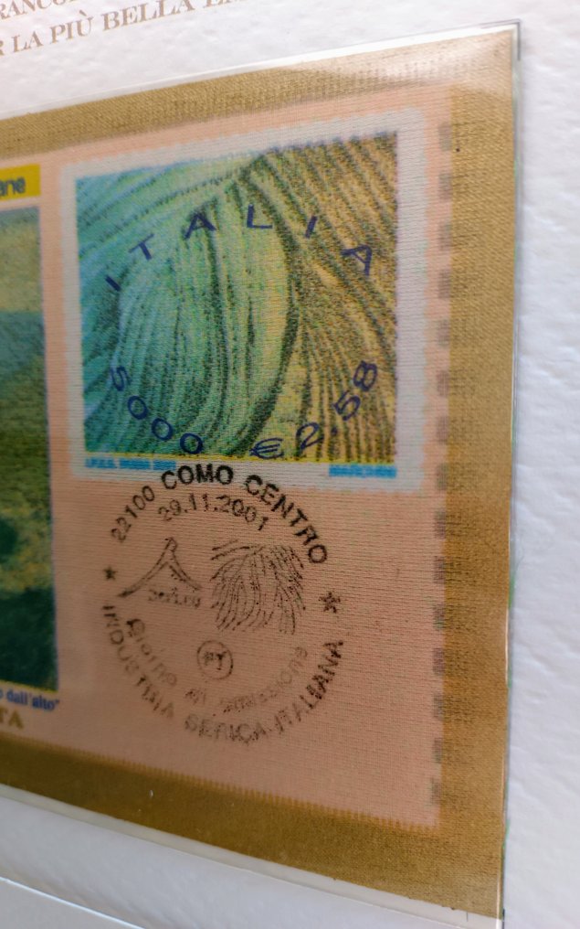 Ιταλία 2001 - Η Κόμο, πόλη του μεταξιού — Ολοκληρωμένος επίσημος φάκελος #2.1