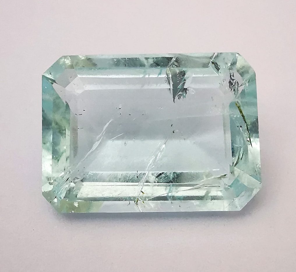 Ingen mindstepris Akvamarin - 7.67 ct - Antwerp Laboratory for Gemstone Testing (ALGT) - Meget Lys Blå #1.0