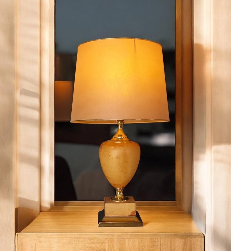 Maison Le Dauphin Paris - 燈 - 波特兰风格模特 - 佩卡里皮革、黄铜和金色金属 #2.1