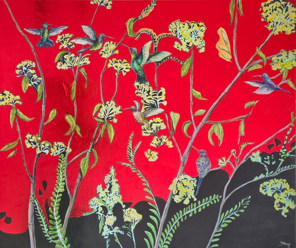 Christine Bleny - Hummingbirds Feast (XL) #1.0