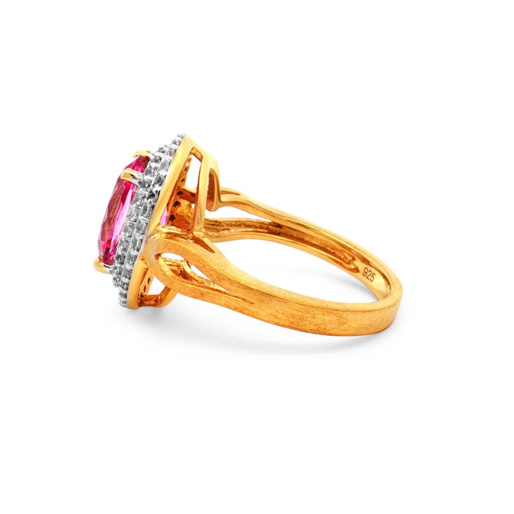 Ingen mindstepris - Ring Sølv - 3.56ct. tw. Topas - HRD-certificerede sølvsmykker #1.0