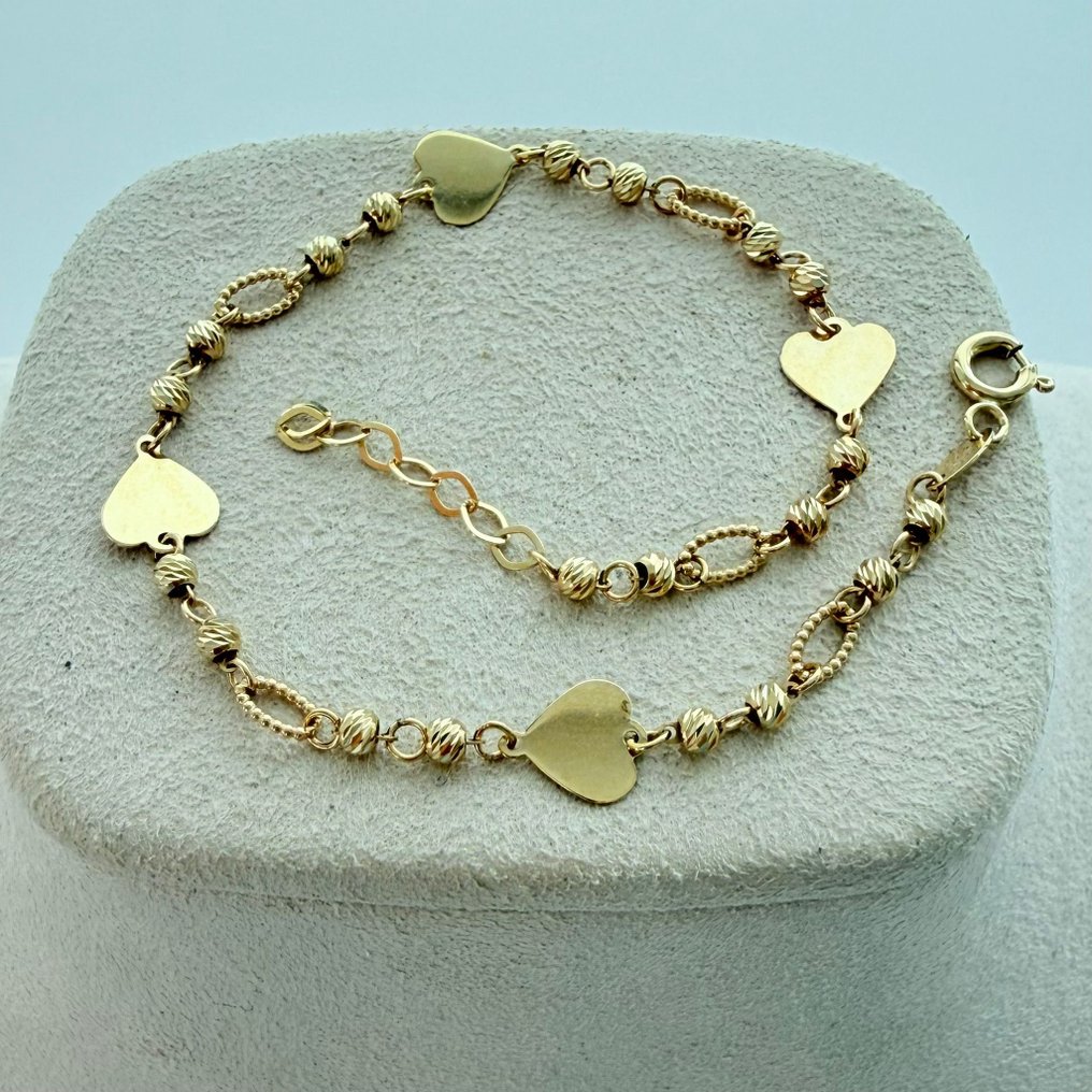 Armbånd - 14 karat Gull - Hjertemotiv #1.0