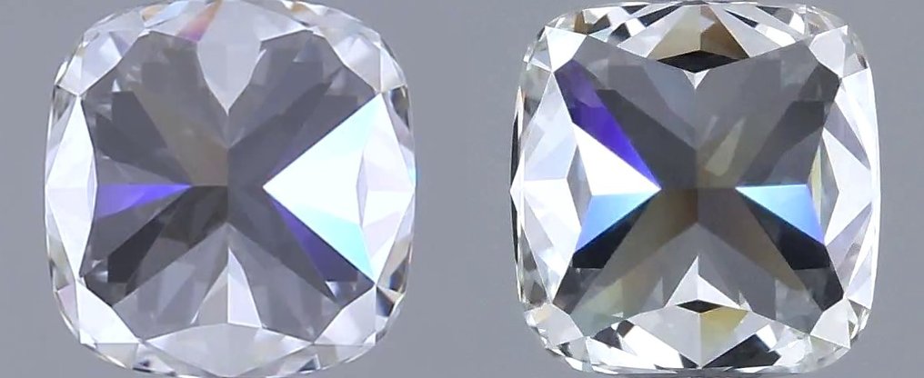 没有保留价 - 2 pcs 钻石  (天然)  - 1.42 ct - 枕形 - H - VVS1 极轻微内含一级, VVS2 极轻微内含二级 - 美国宝石研究院（GIA） - *Pair* *EX VG* #3.2