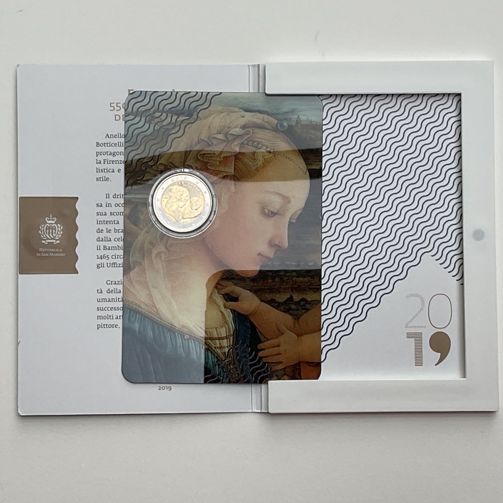 聖馬力諾. 2 Euro 2019 "Filippo Lippi"  (沒有保留價) #1.0