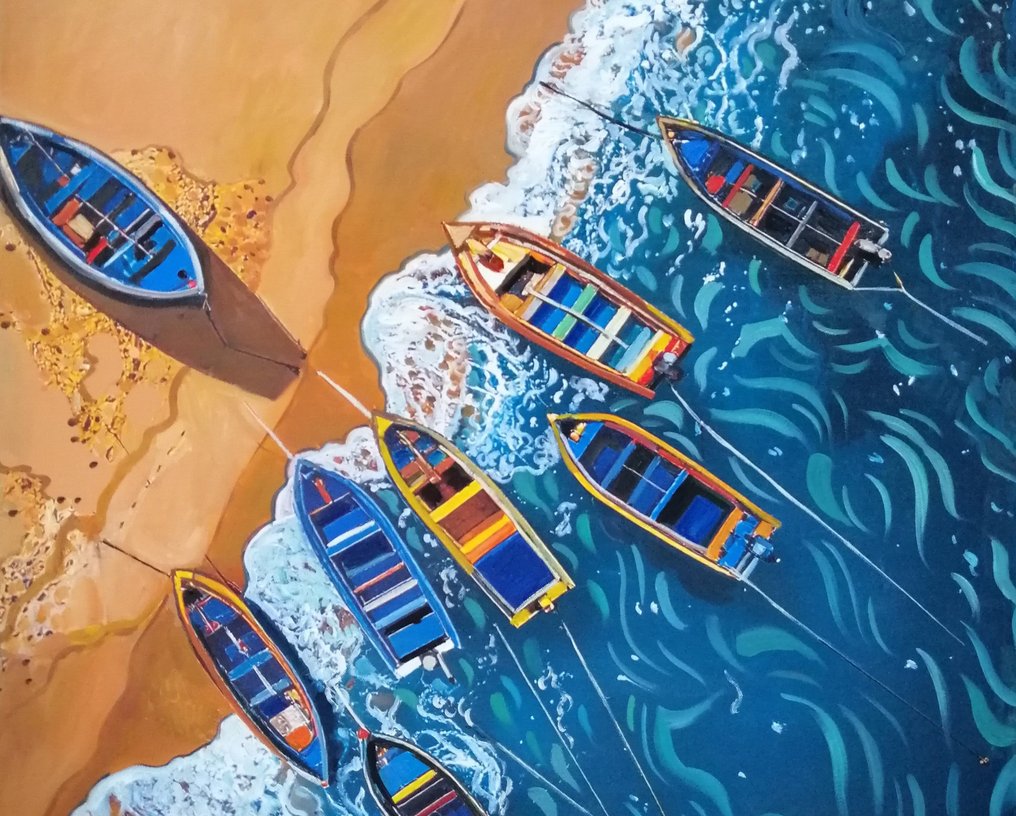 Yuri Denissov - Boats on the shore #2.1