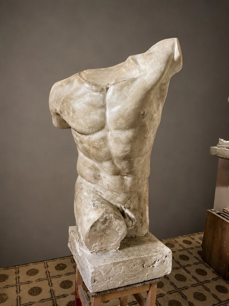 彫刻, Torso del Gladiatore Borghese - 95 cm - Plaster #1.0