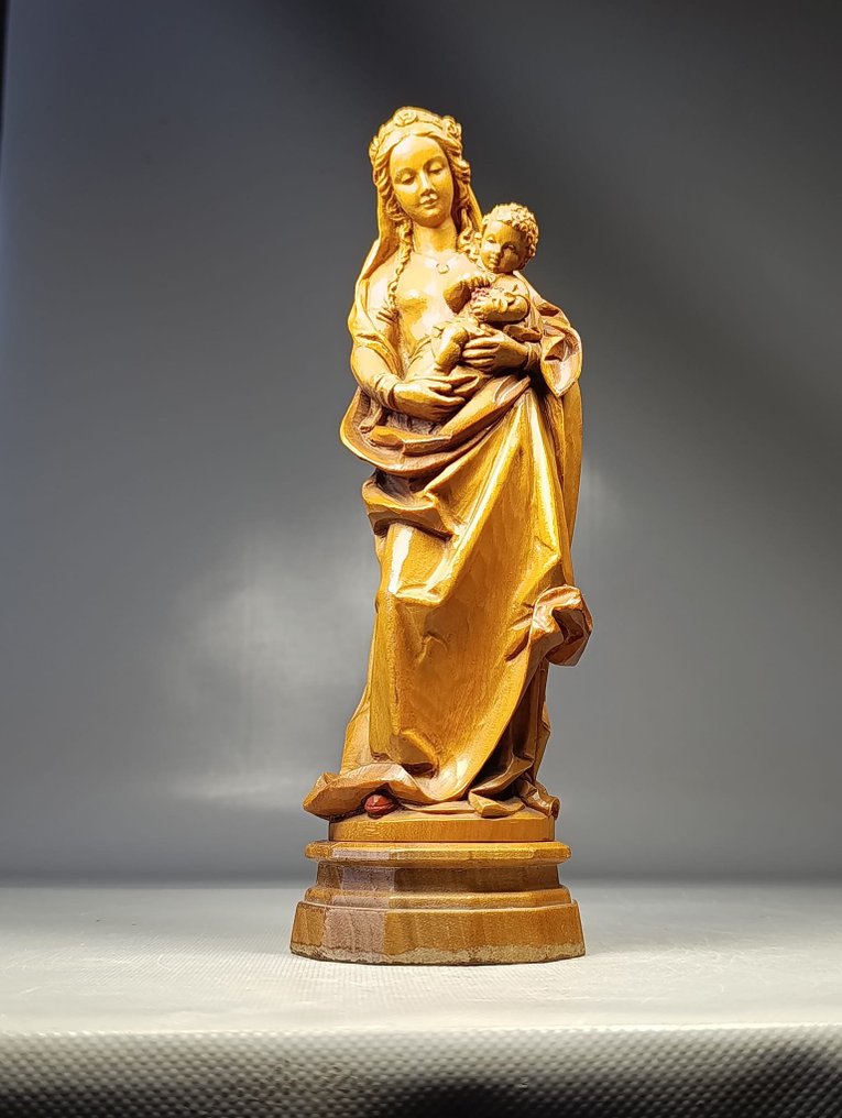雕塑, Vierge à l’enfant - 27.5 cm - 黄杨木, 木 #2.1