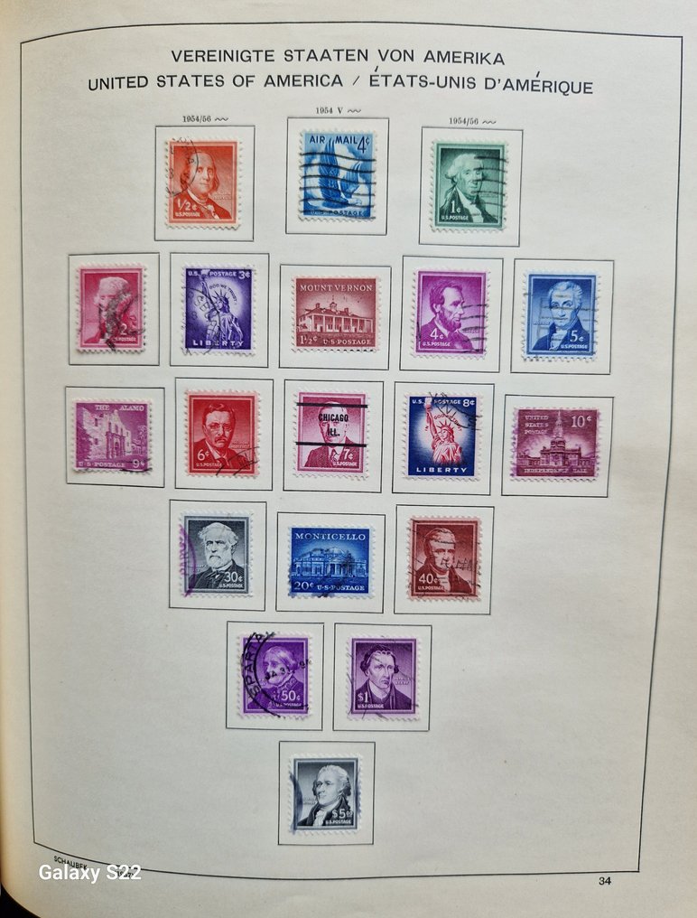 美国 1870/1993 - 庞大的、极具深度的收藏,涵盖从经典到现代,收录于原版 Schaubek 专辑。 - Michel #3.2