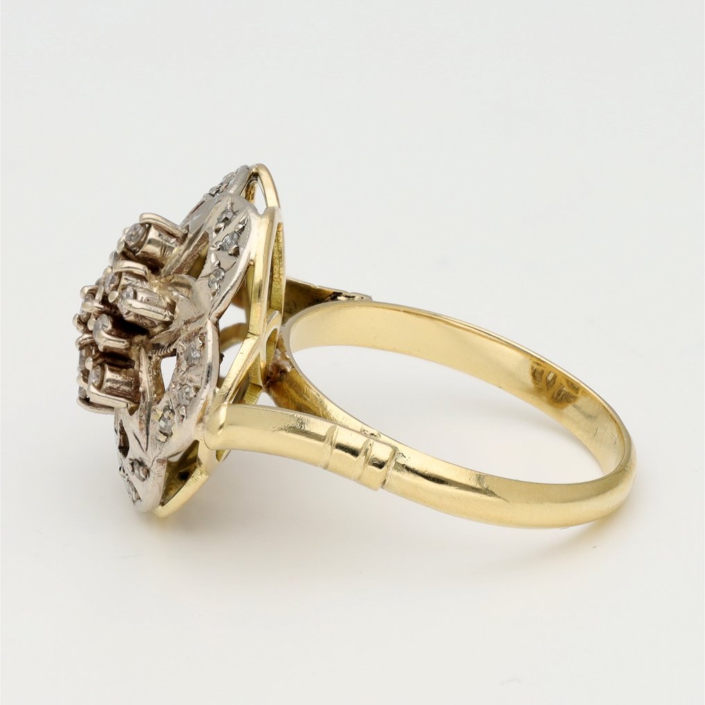 Ring - 14 kt. Yellow gold, White gold Diamond (Natural) #2.1