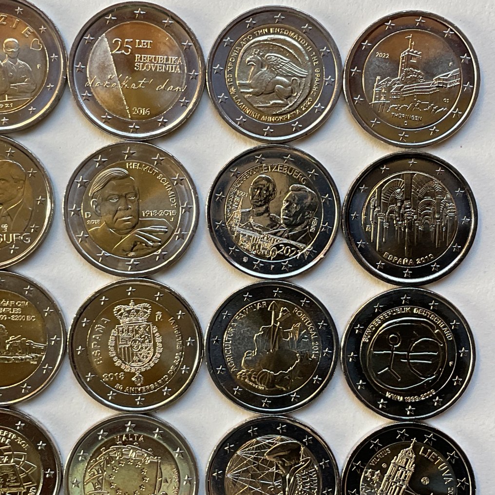 Europa. 2 Euro Various Years (25 munten) (Ingen mindstepris) #2.1
