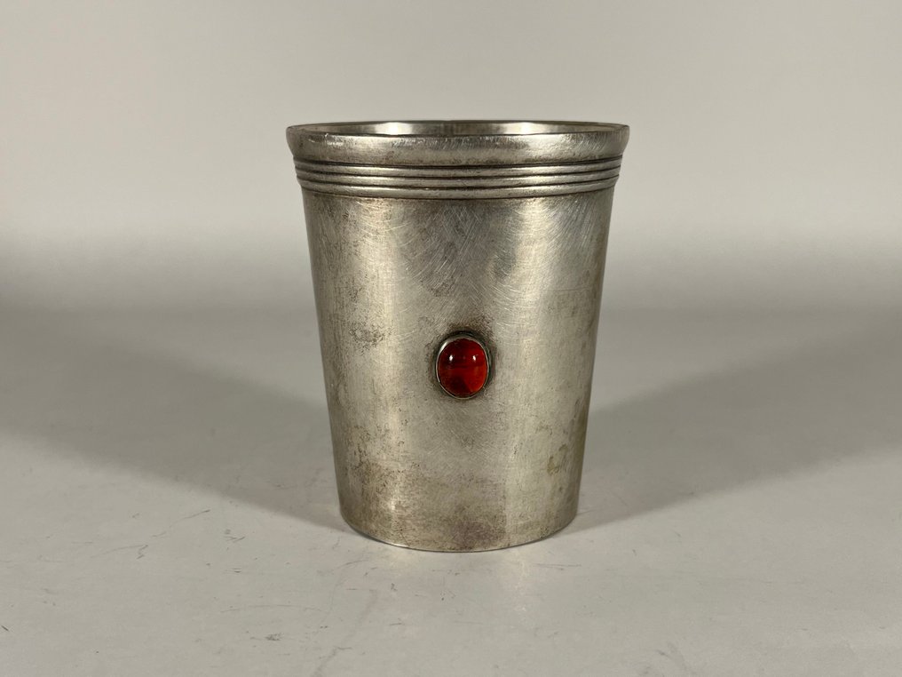 Viinilasi - Hopeoitu pronssi, cabochon - Kynäteline, Sheffield #1.0