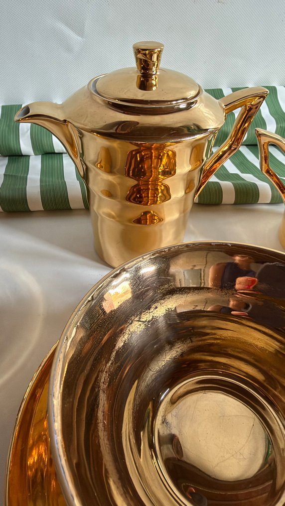 Limoges - Marc Larchevêque, - France - Breakfast set (4) - Luxury Gold-Plated Limoges Porcelain Breakfast Service – UML France” - Porcelain, Gold plated - Exclusive Table Service #3.2