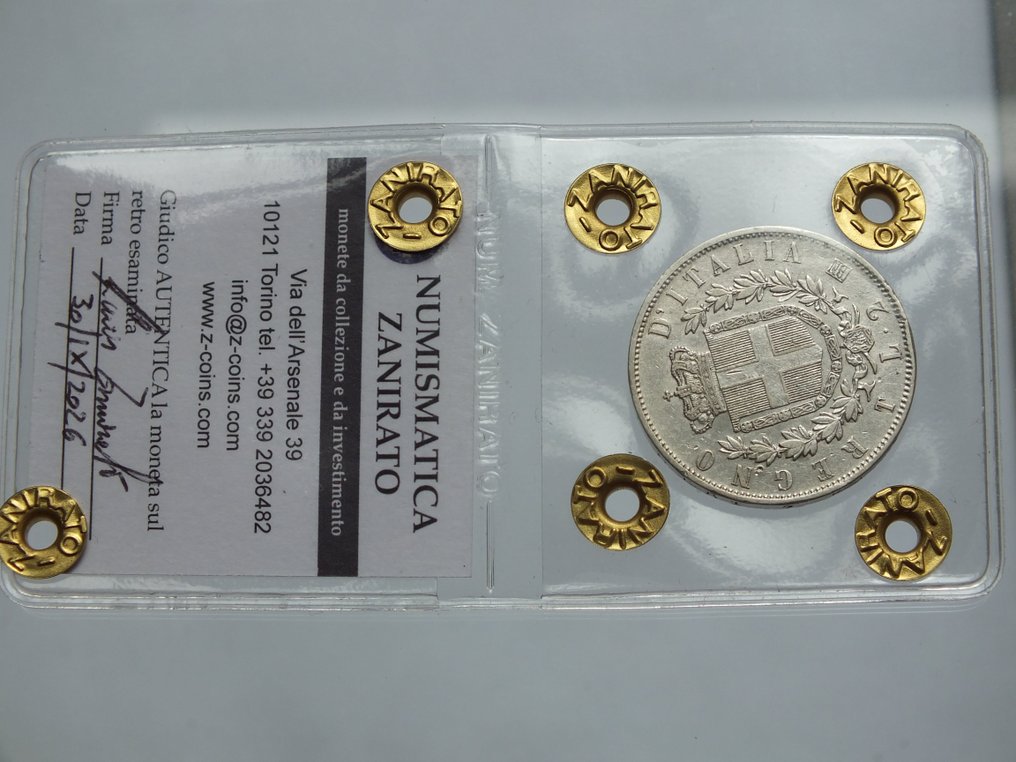 Ιταλία, Βασίλειο Vittorio Emanuele II. 2 Lire 1863 Torino  "Stemma"  (χωρίς τιμή ασφαλείας) #1.0