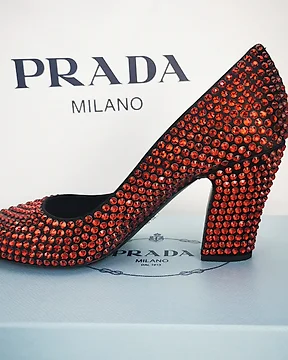 Prada scarpe rosse discount