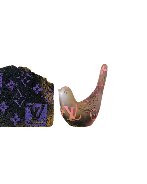 ▷ Brick Louis Vuitton LV Black and Violet by Art Kristin, 2023, Sculpture