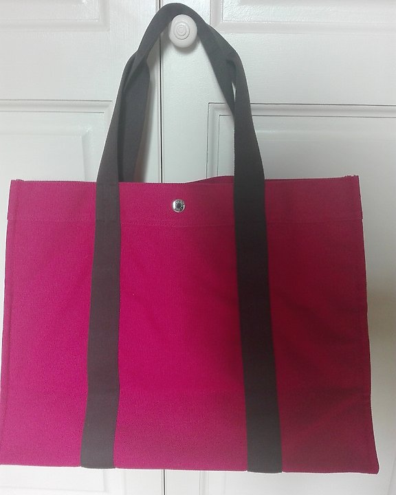 Hermès - red canvas tout - Handbag - Catawiki