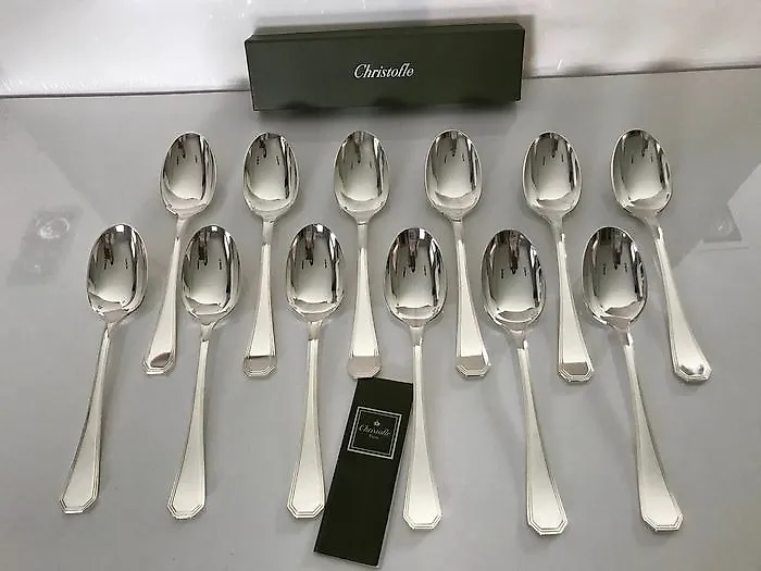 Christofle - Christofle America 13 cm - Salad servers (12) - silver metal - 2020+
