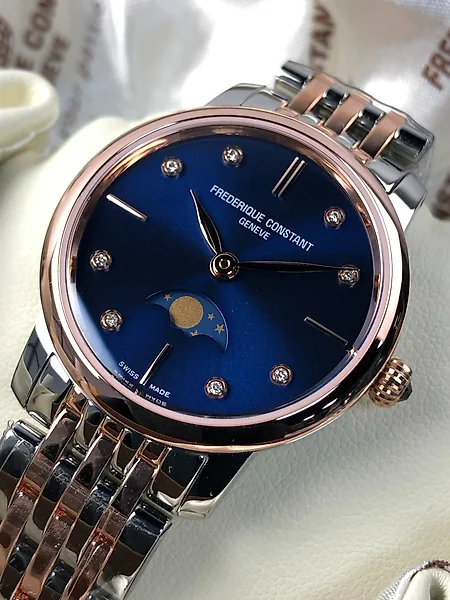 Frédérique Constant - Slimline Moonphase Mother of Pearl Dial Diamond - FC-206ND1S2B - Women - 2011-present