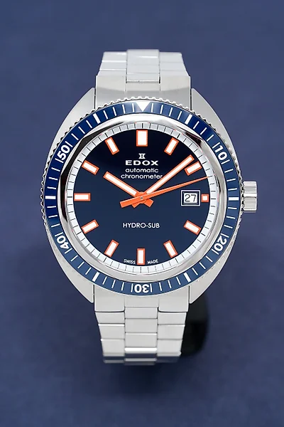 Edox - Hydro-Sub 1965 Chronometer Limited Edition Blue - 80128-3BUM-BUIO + FREE SHIPPING - Men - 2011-present