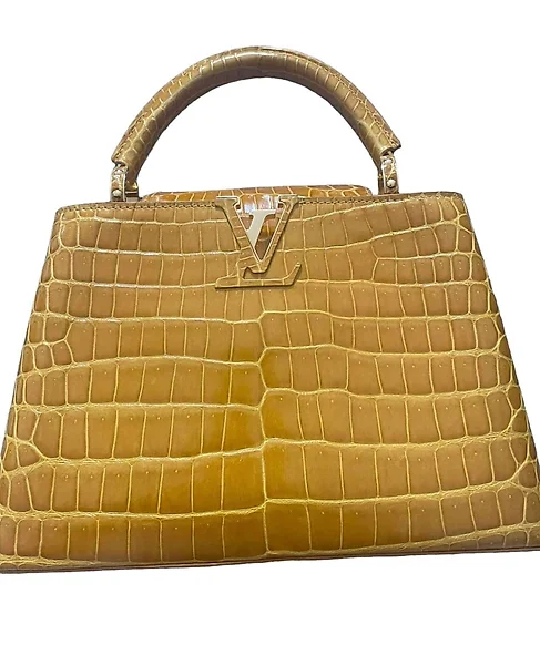 Capucines MM Crocodilian Brillant Leather - Handbags