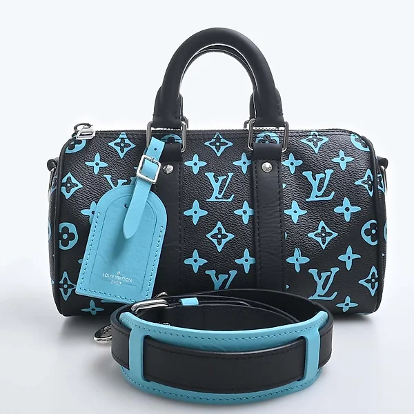 Louis Vuitton Keepall Bandouliere 40 Watercolor Ink Blue Weekend Travel Bag
