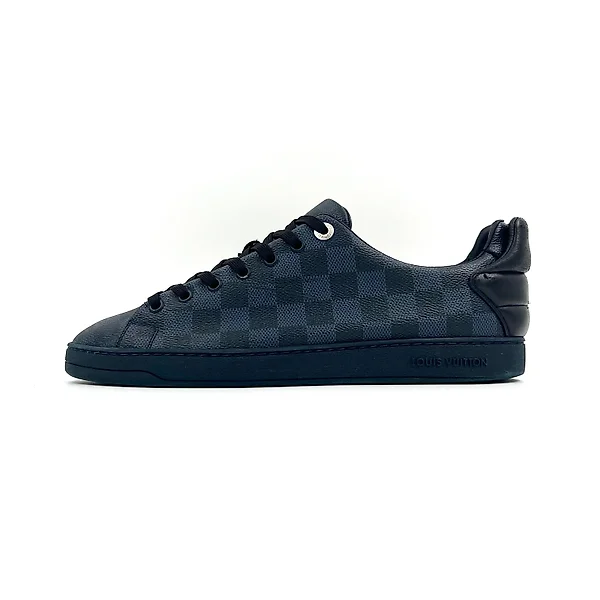 Louis Vuitton Black Leather Damier Line Up Low-top Sneakers - 41 IT - 8 US