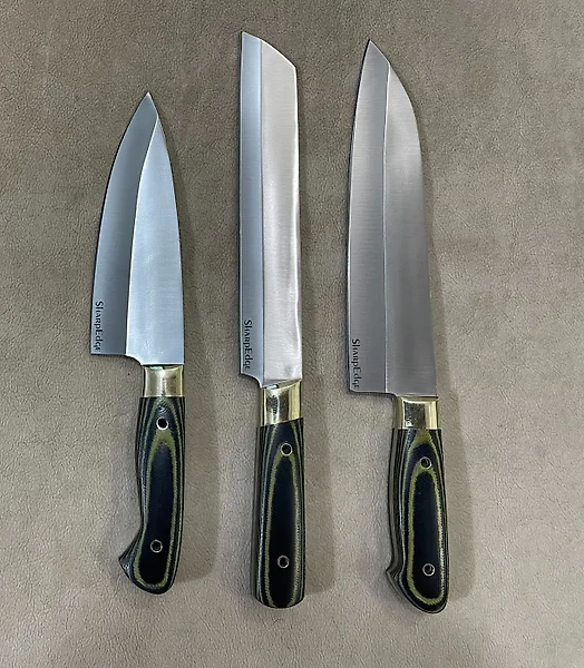 Coffret de 2 couteaux à steak en chêne et métal argenté Royal Chef