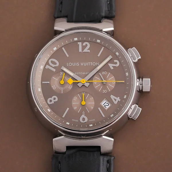 Louis Vuitton Tambour Chronograph Q1121 Brown 41mm Automatic Stainless