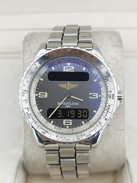 Breitling stalen digitaal polshorloge Kopen in Online Veiling
