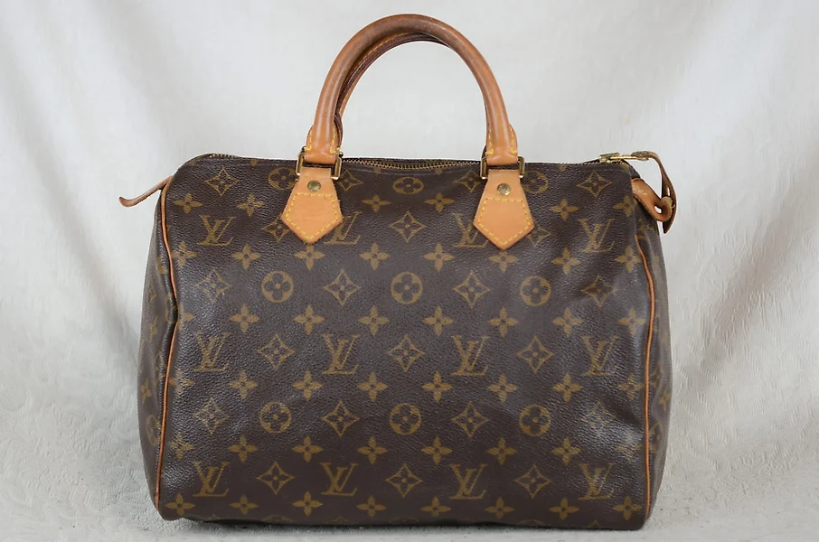 Louis Vuitton - Authenticated Speedy Bandoulière Handbag - Leather Red Plain For Woman, Good Condition
