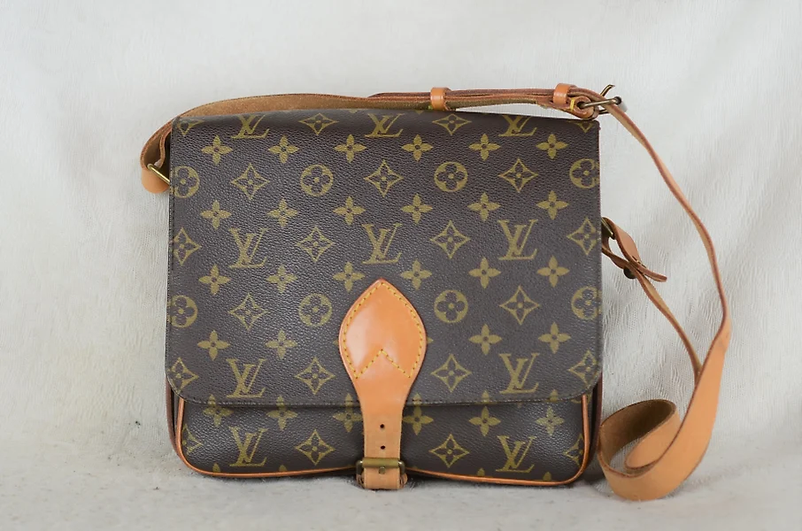 Leather Monogram Canvas Cartouchiere GM (Authentic Pre-Owned)  Brown  leather backpack, Louis vuitton, Louis vuitton monogram
