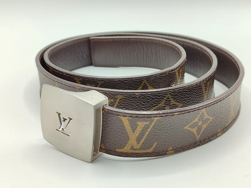 LOUIS VUITTON Belts T.cm 85 In cow hide leather material Brown ref