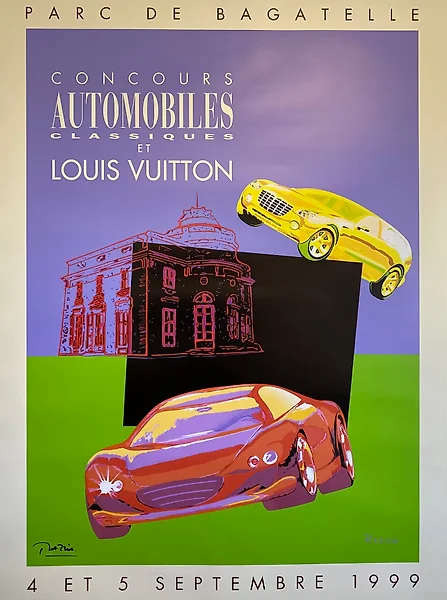 The large Louis Vuitton Boheme Run Poster handsigned by Razzia